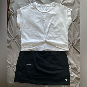 Converse Wordmark French terry skirt and T-shirt